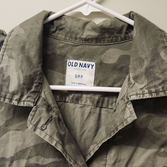 Old Navy Camo Shirt Jacket Lightweight S - Picture 2 of 10